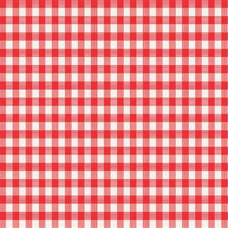 MENU 52 x 70 in. Red & White Checkered Plastic Tablecloth ME3330695